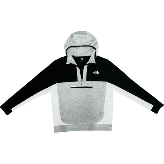 North Face Grey and Black Hoodie- size L