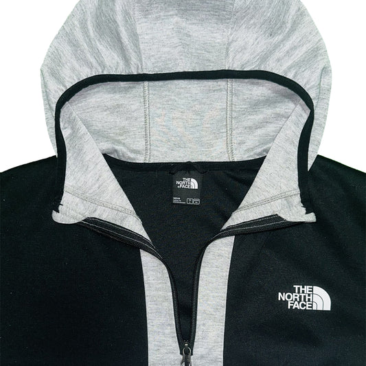 North Face Grey and Black Hoodie- size L