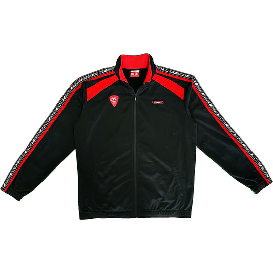 Diesel Contrasting Logoed Bands Zipped Track Jacket