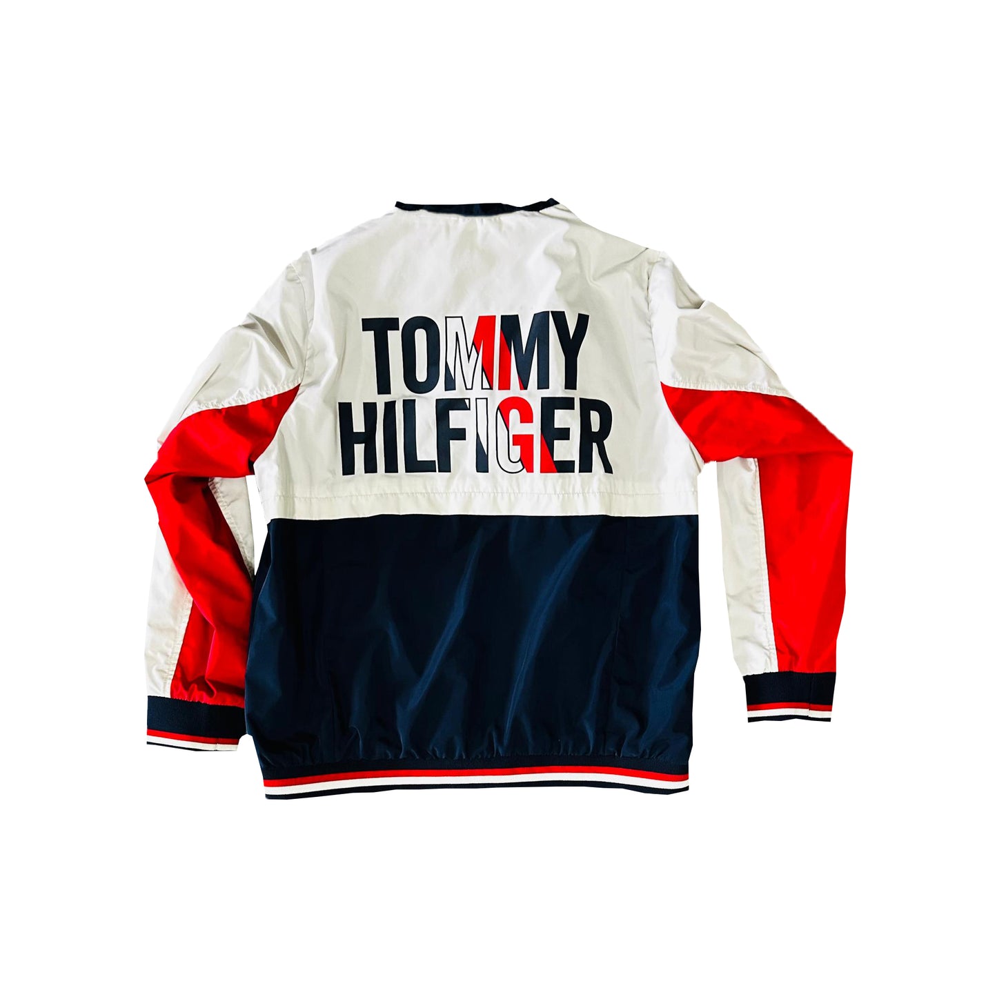 Navy and Red Tommy Hilfiger Windbreaker Jacket